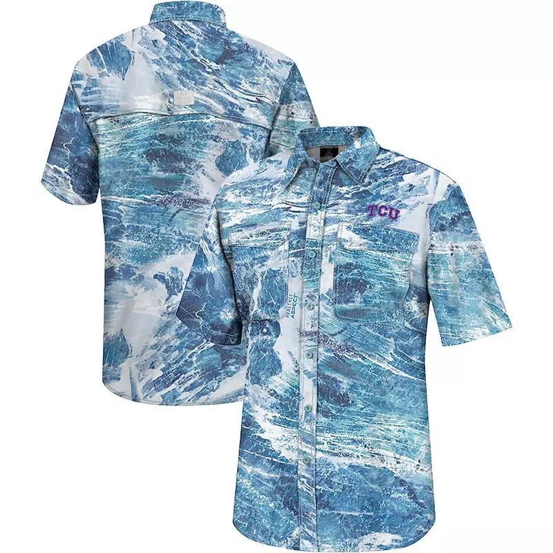 Men's Colosseum  Green Notre Dame Fighting Irish Realtree Aspect Charter Full-Button Fishing Shirt, Size: XXL Product Image