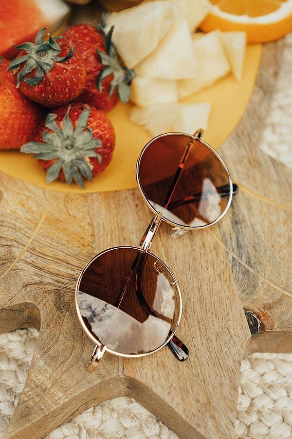 Around We Go Sunnies in Brown Product Image