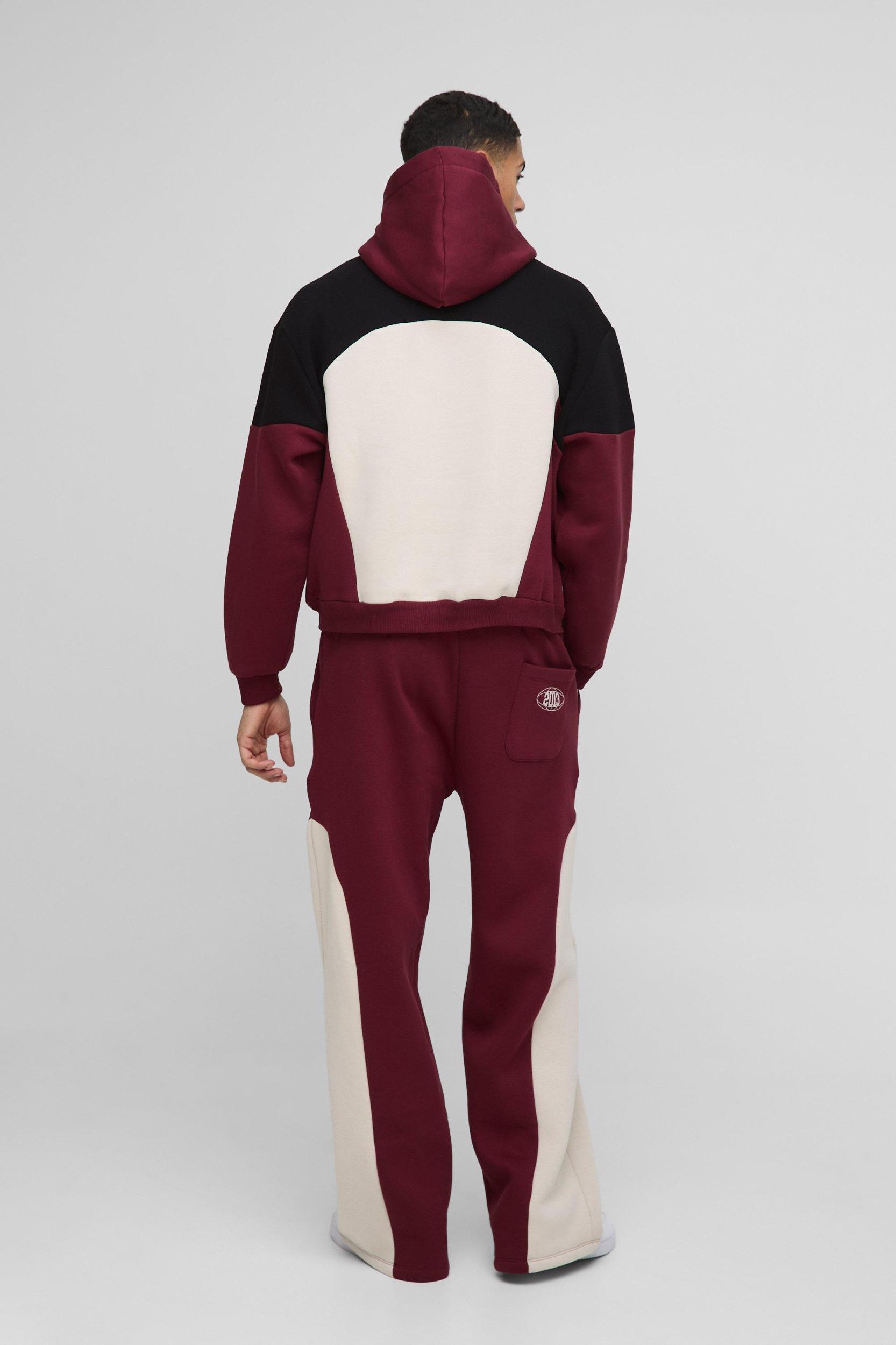 Oversized Colour Block Pour Homme Sweatpants | boohooMAN USA Product Image