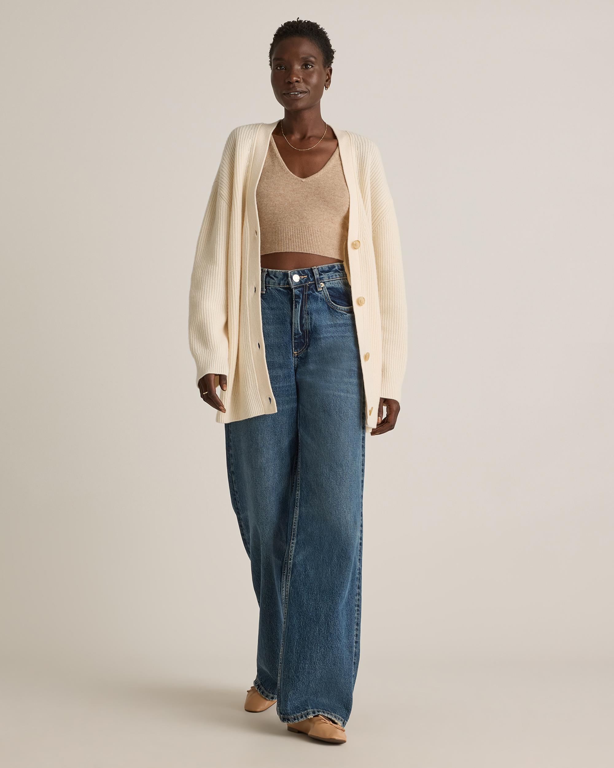 Quince | Women's Mongolian Cashmere OverSized Boyfriend Cardigan Sweater Size XS Product Image