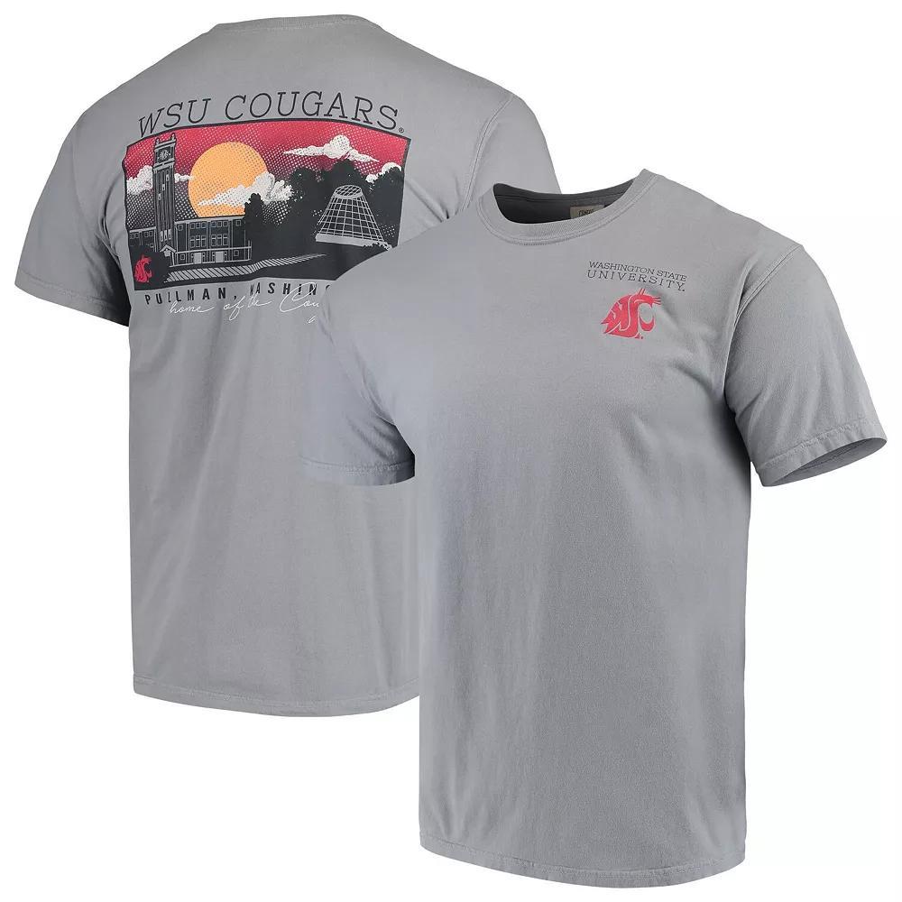 Men's Gray Washington State Cougars Team Comfort Colors Campus Scenery T-Shirt, Size: Medium, Wsc Grey Product Image