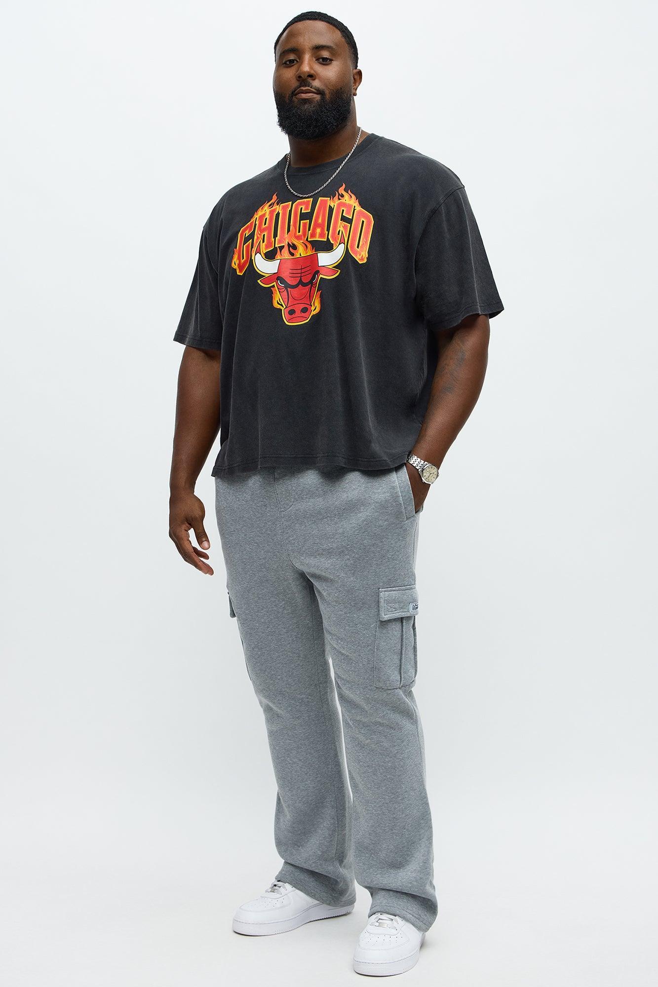 In The Cut Cargo Flared Sweatpants - Heather Grey Male Product Image