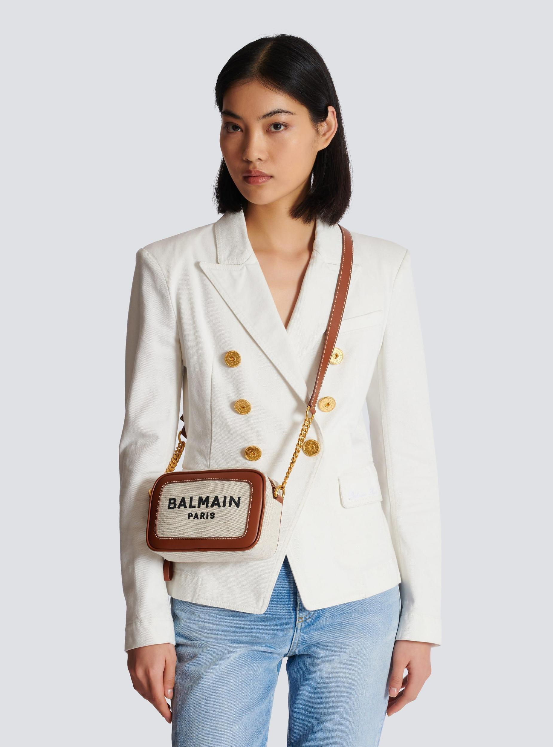 B-Army canvas and leather clutch Product Image
