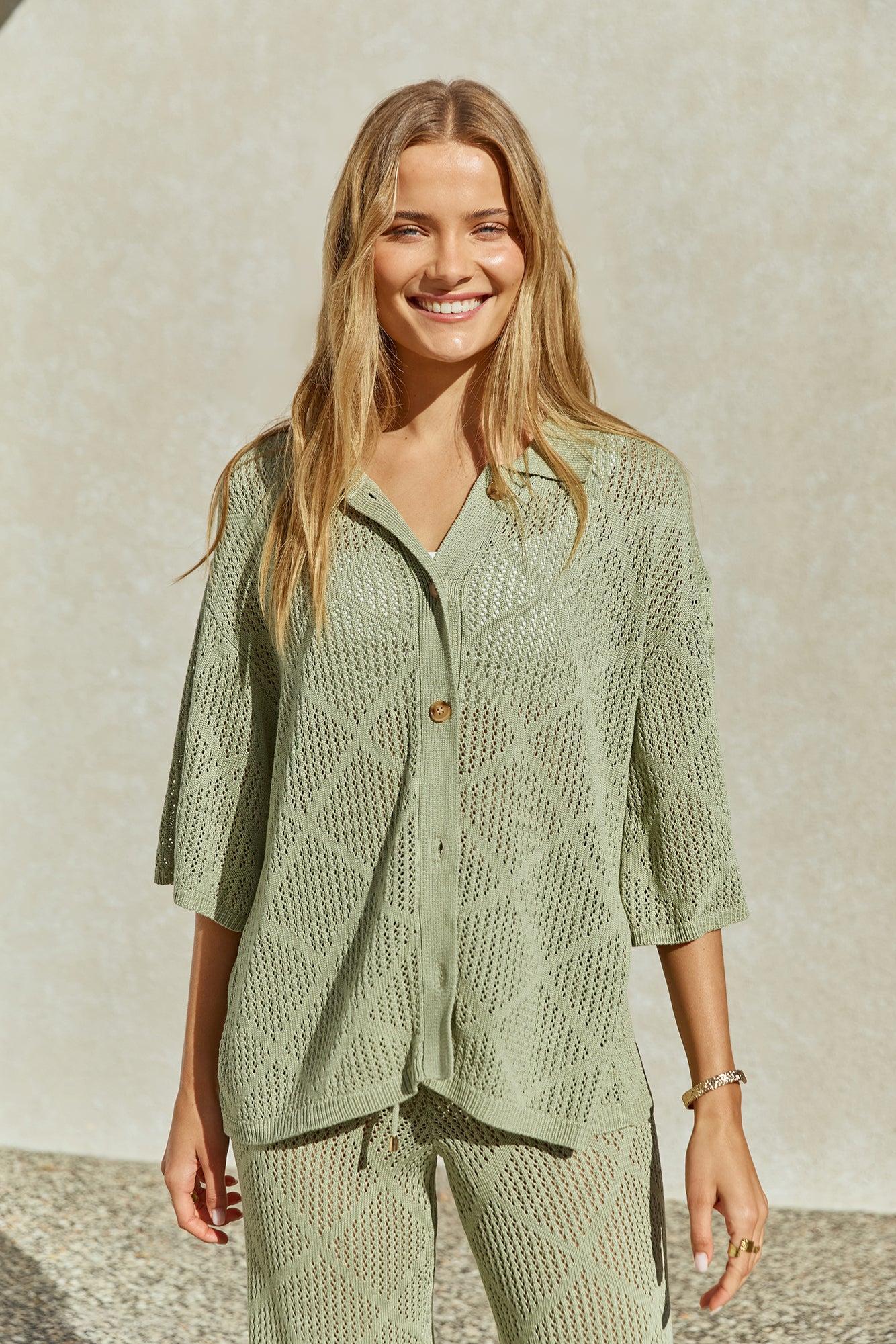 Coral Sands Top Green Product Image