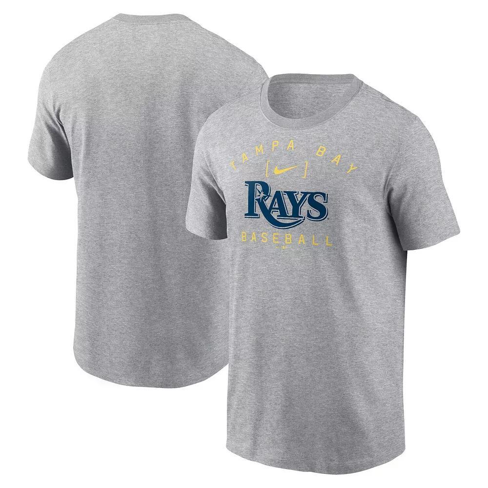 Mens Nike Heather Gray Tampa Bay Rays Home Team Athletic Arch T-Shirt Product Image