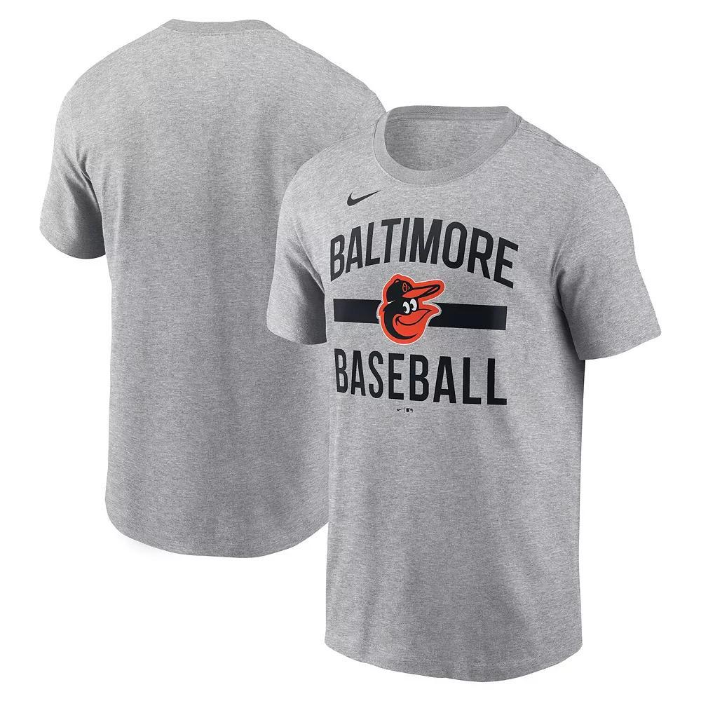 Men's Nike  Heather Gray Baltimore Orioles Arched T-Shirt, Size: 2XL, Grey Product Image