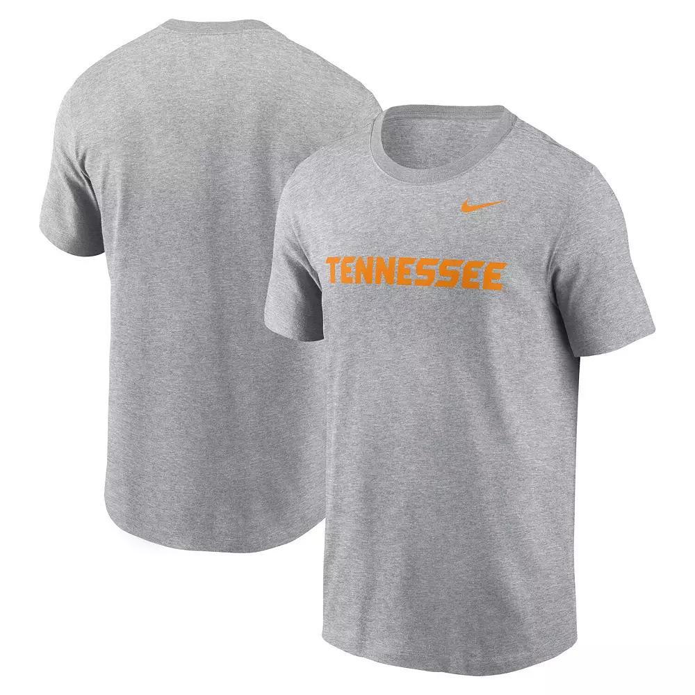 Men's Nike Heather Gray Tennessee Volunteers Primetime Wordmark T-Shirt, Size: 2XL, Grey Product Image