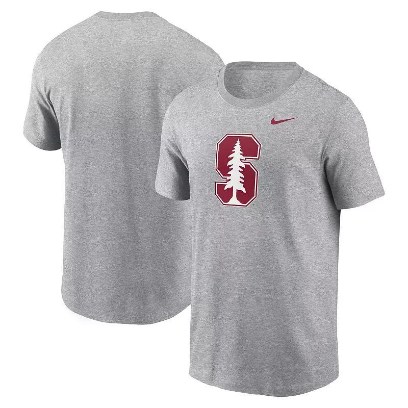 Men's Nike Heather Gray Stanford Cardinal Primetime Evergreen Logo T-Shirt, Size: 2XL, Grey Product Image