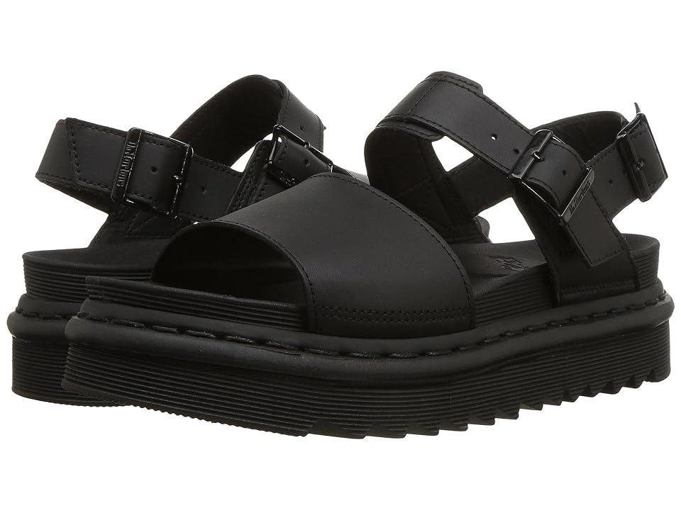 Dr Martens Voss black Leather Flat Chunky Sandals Product Image