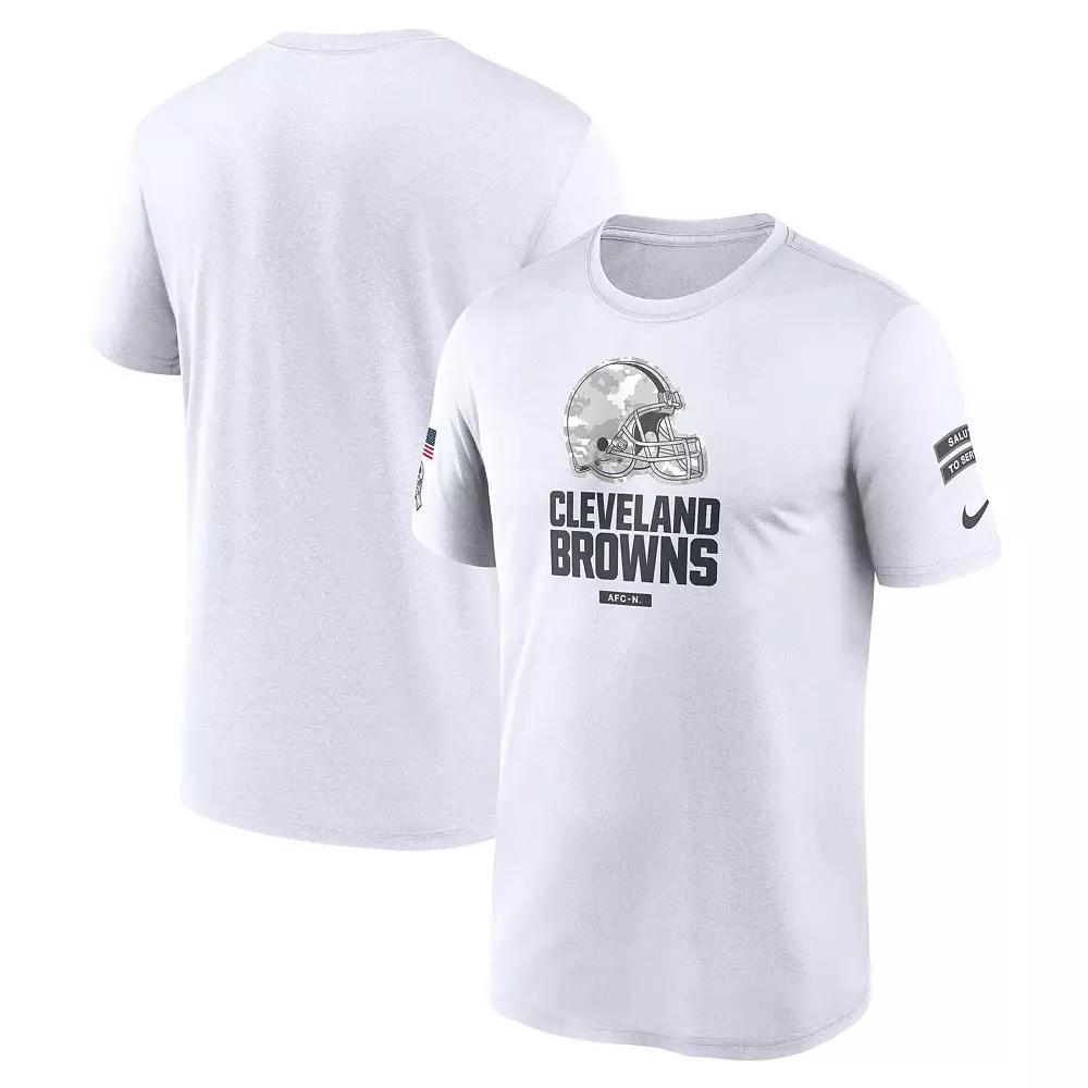 Men's Nike White Cleveland Browns 2024 Salute To Service Legend Performance T-Shirt, Size: 2XL Product Image