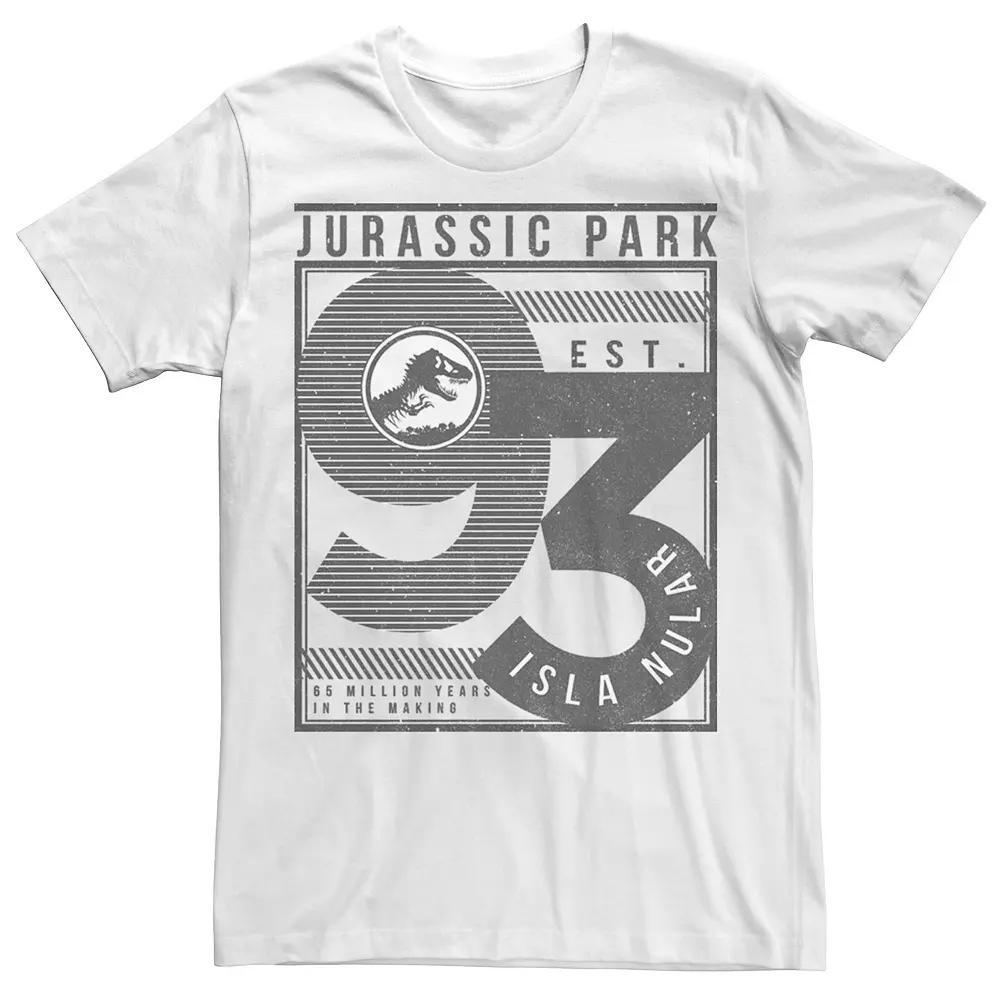 Men's Jurassic Park Est. 93 Isla Nublar Poster Tee, Size: XL, White Product Image