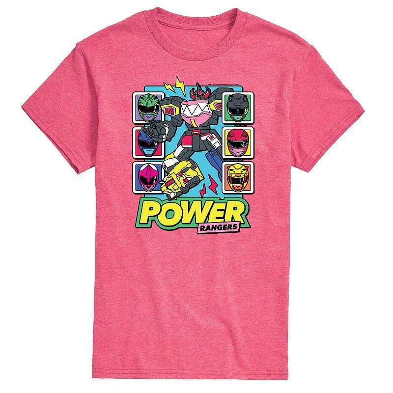 Big & Tall Power Rangers Zord Heads Graphic Tee, Mens Blue Product Image