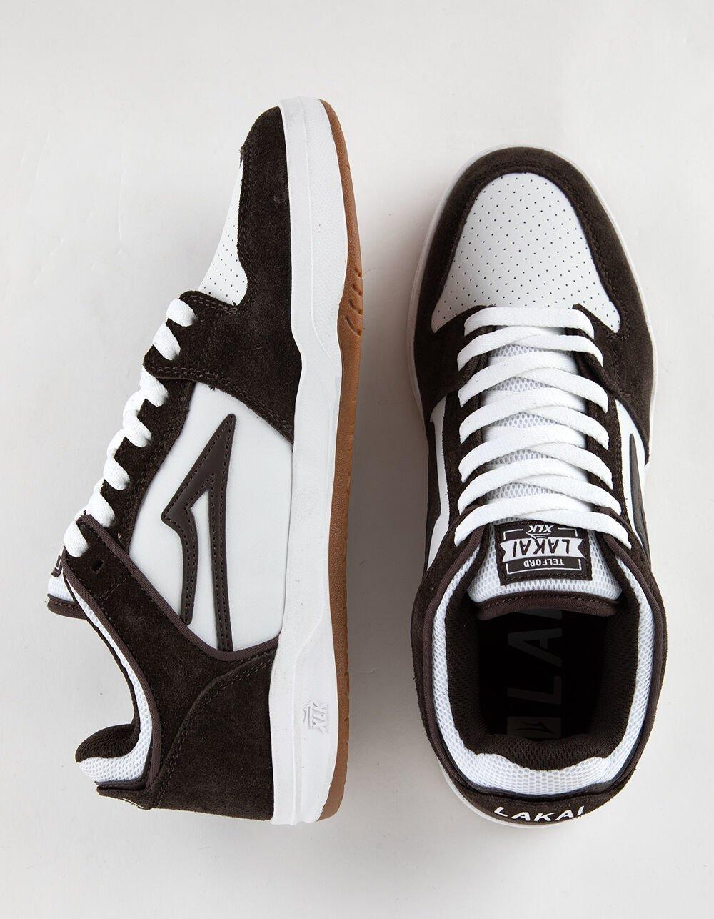 LAKAI Telford Low Mens Shoes - white brown Product Image