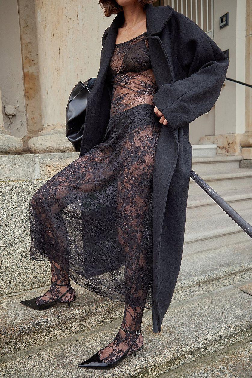 Long Sleeve Lace Maxi Dress Product Image