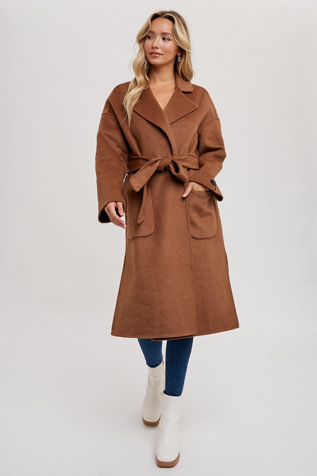 Handmade Belted Longline Coat Product Image