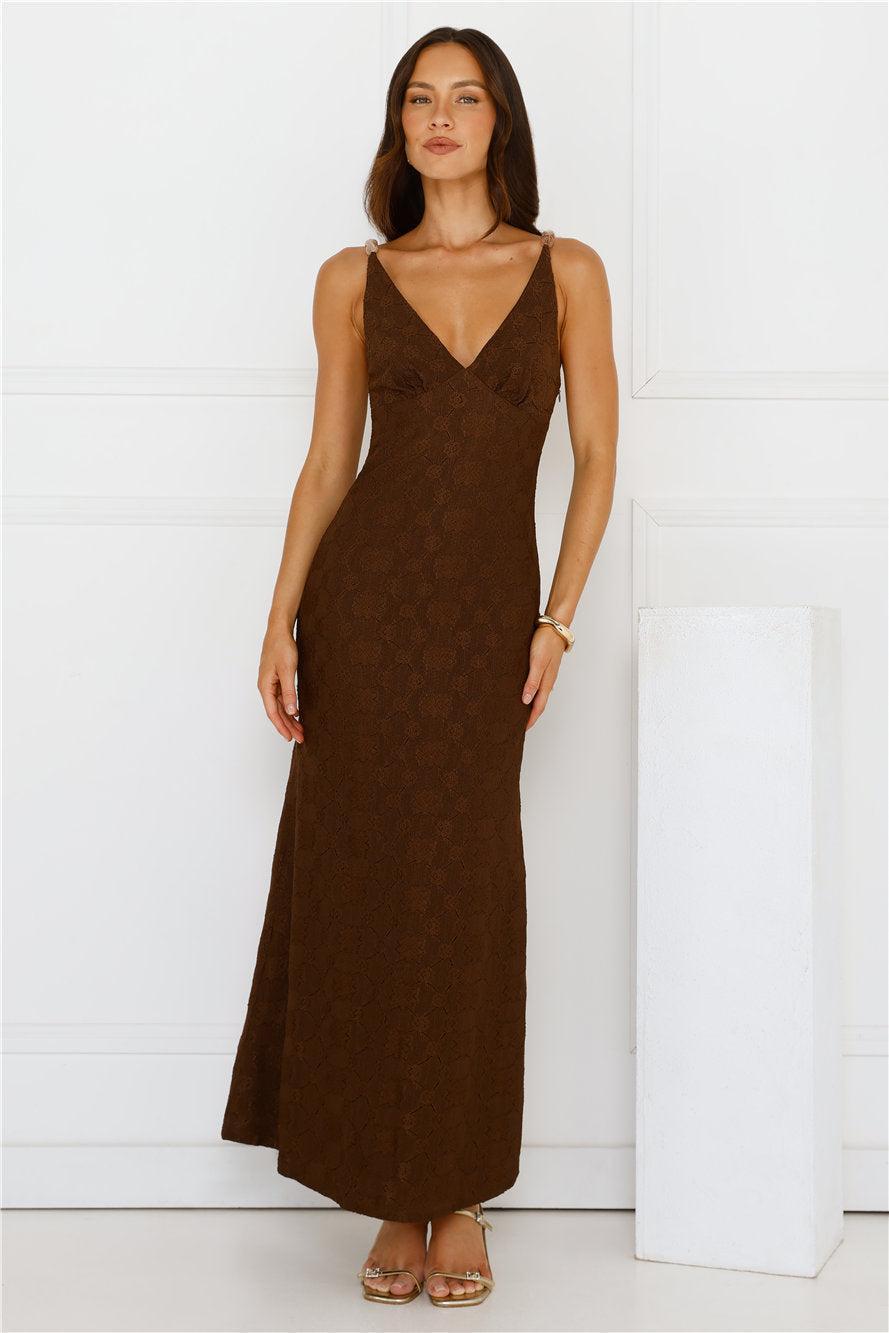 You Got This Maxi Dress Brown Product Image
