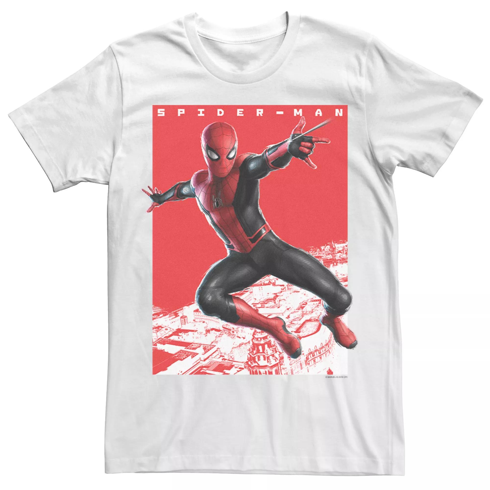 Men's Marvel Spider-Man Poster Tee, Size: 3XL, White Product Image