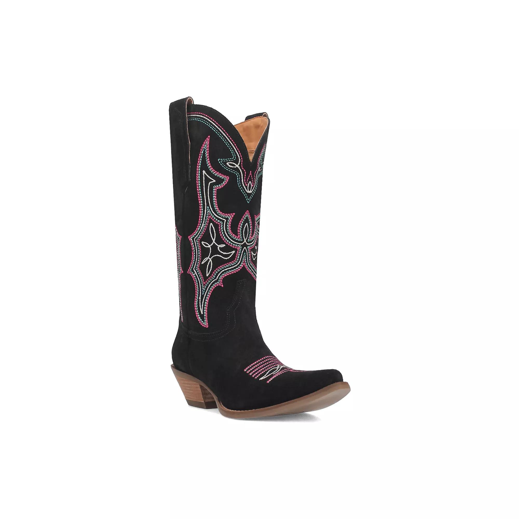 Dingo Women's Hot Sauce Embroidered Leather Cowboy Boots, Size: 10, Black Product Image