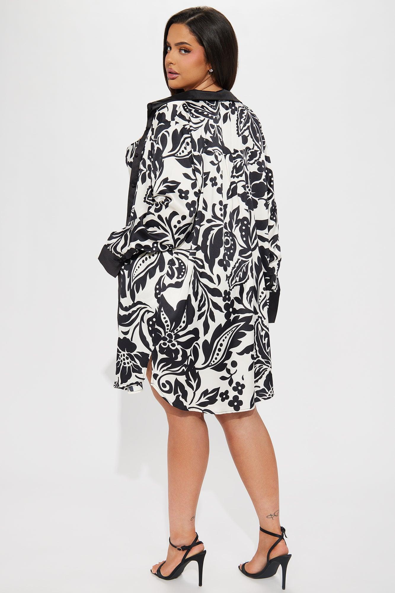 All About Luxe Satin Mini Dress Set - Black Product Image