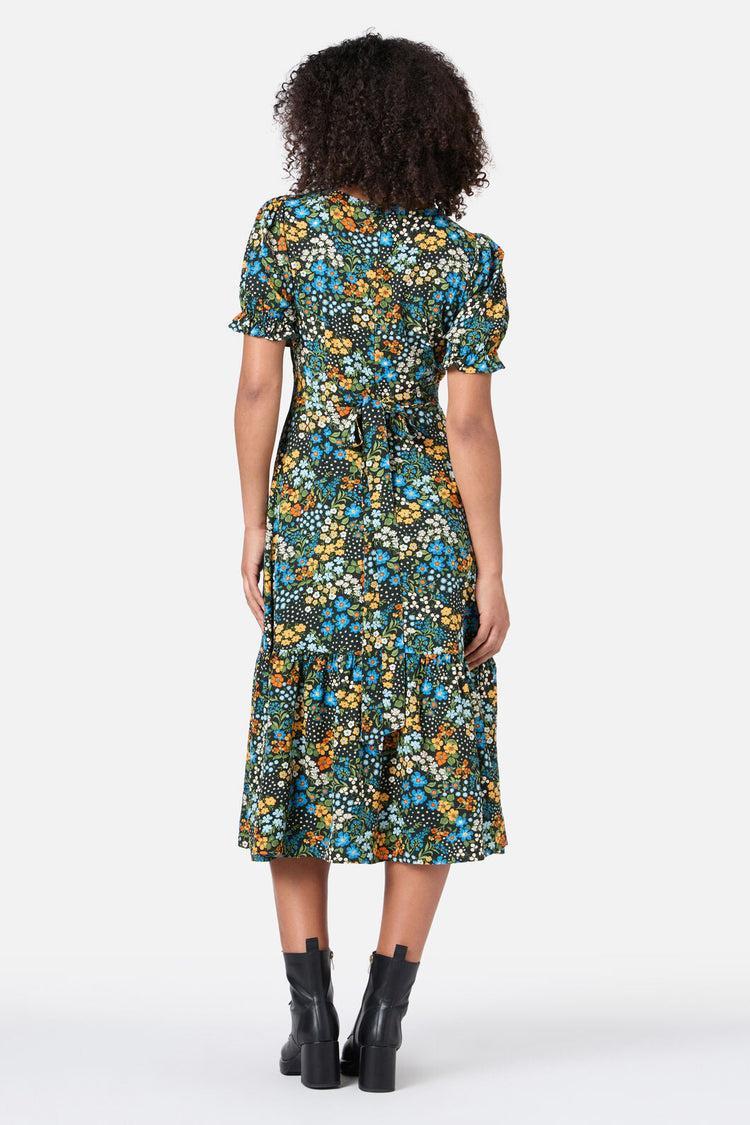 Ada 90's Floral Midi Dress Product Image