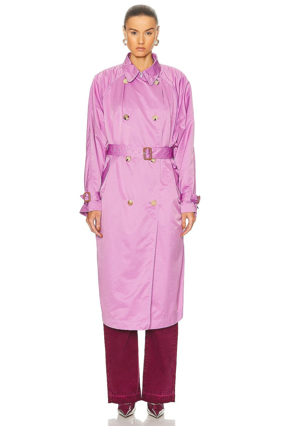 Isabel Marant Edenna Trench Coat in Purple Product Image