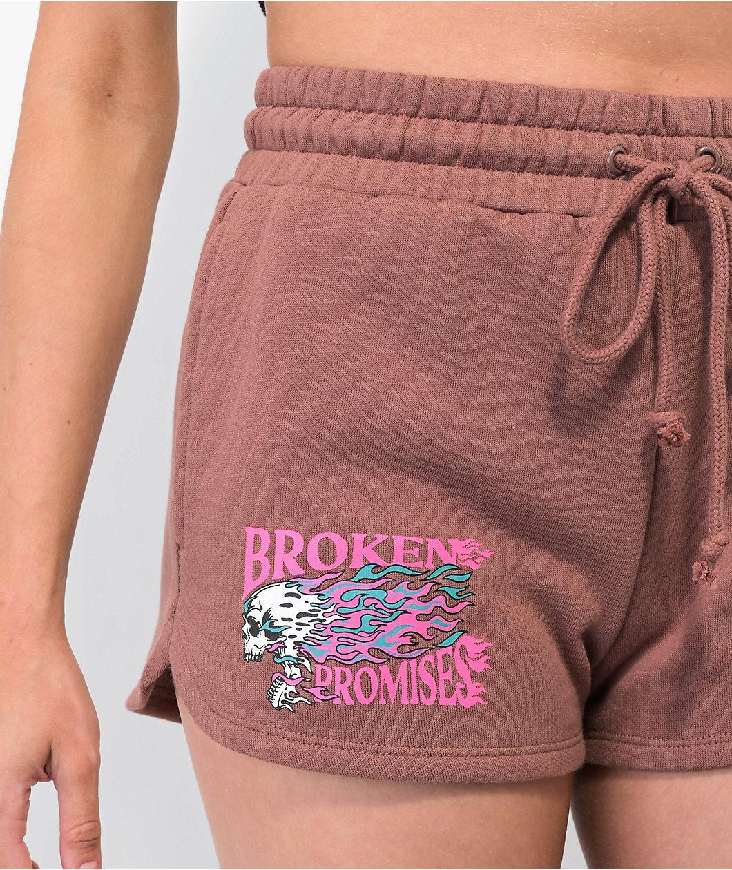 Broken Promises Howler Brown Sweat Shorts Product Image