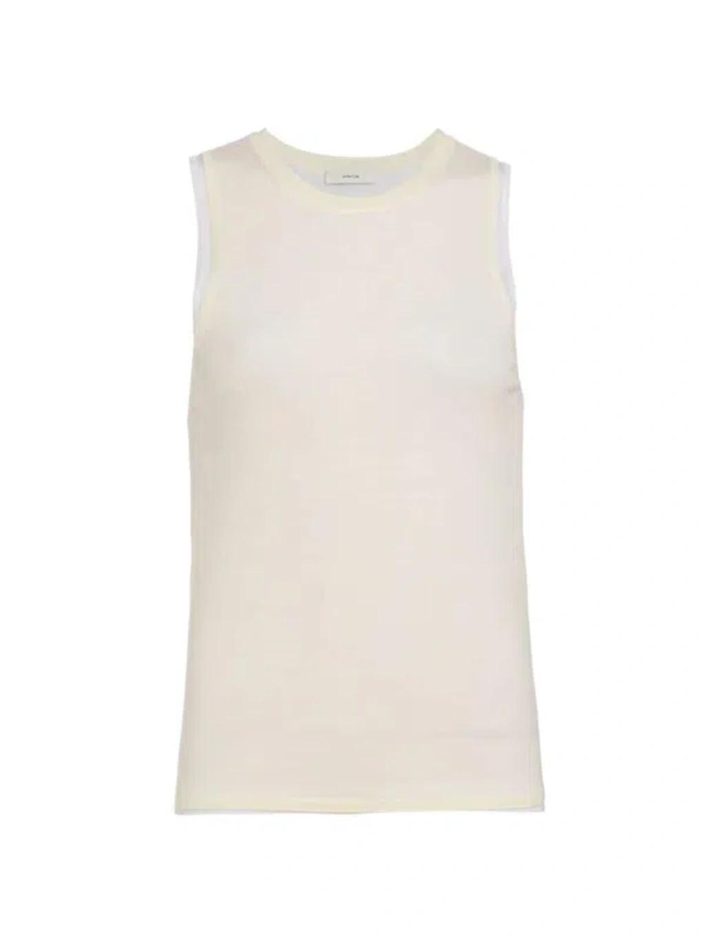 VINCE Double Layer Cotton Blend Tank In Bell Combo Product Image