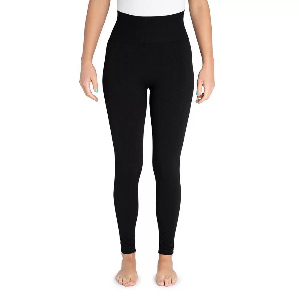 Women's MUK LUKS® Terry Lined Leggings, Size: Large-XL, Black Product Image