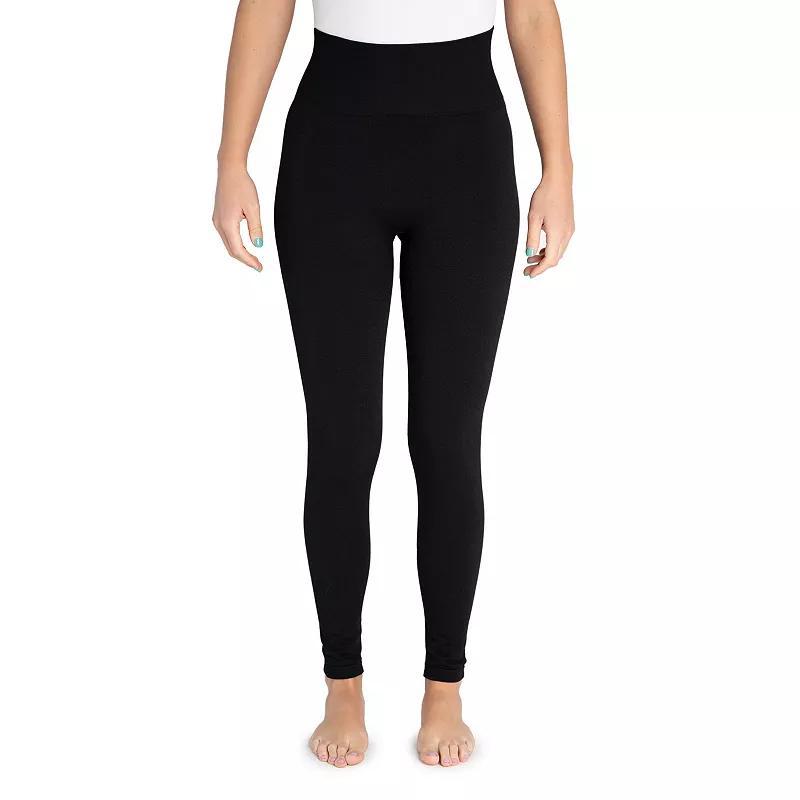 Women's MUK LUKS® Terry Lined Leggings, Size: Large-XL, Black Product Image