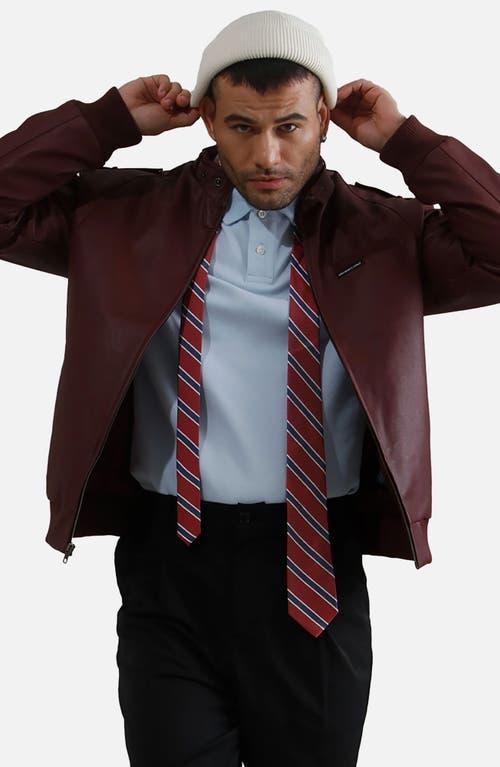 Members Only Men's Faux Leather Iconic Racer Jacket in Burgundy at Nordstrom, Size Xx-Large Product Image