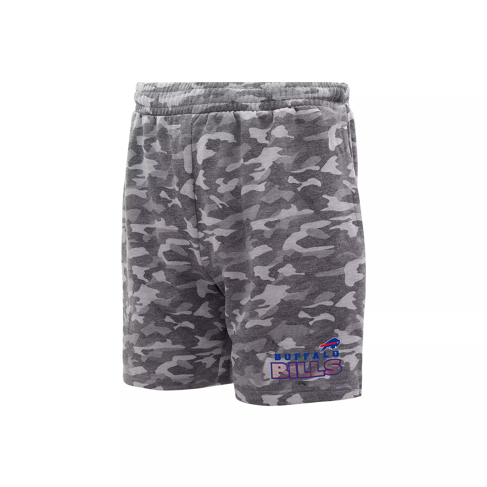 Men's Concepts Sport  Charcoal Buffalo Bills Biscayne Camo Shorts, Size: 2XL Product Image