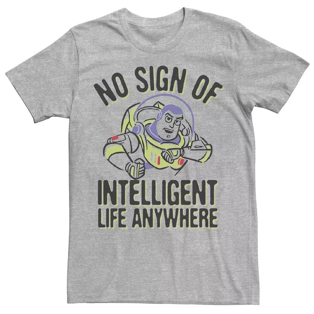 Disney / Pixar's Toy Story Buzz Lightyear Men's No Intelligent Life Tee, Size: Large, Athletic Grey Product Image