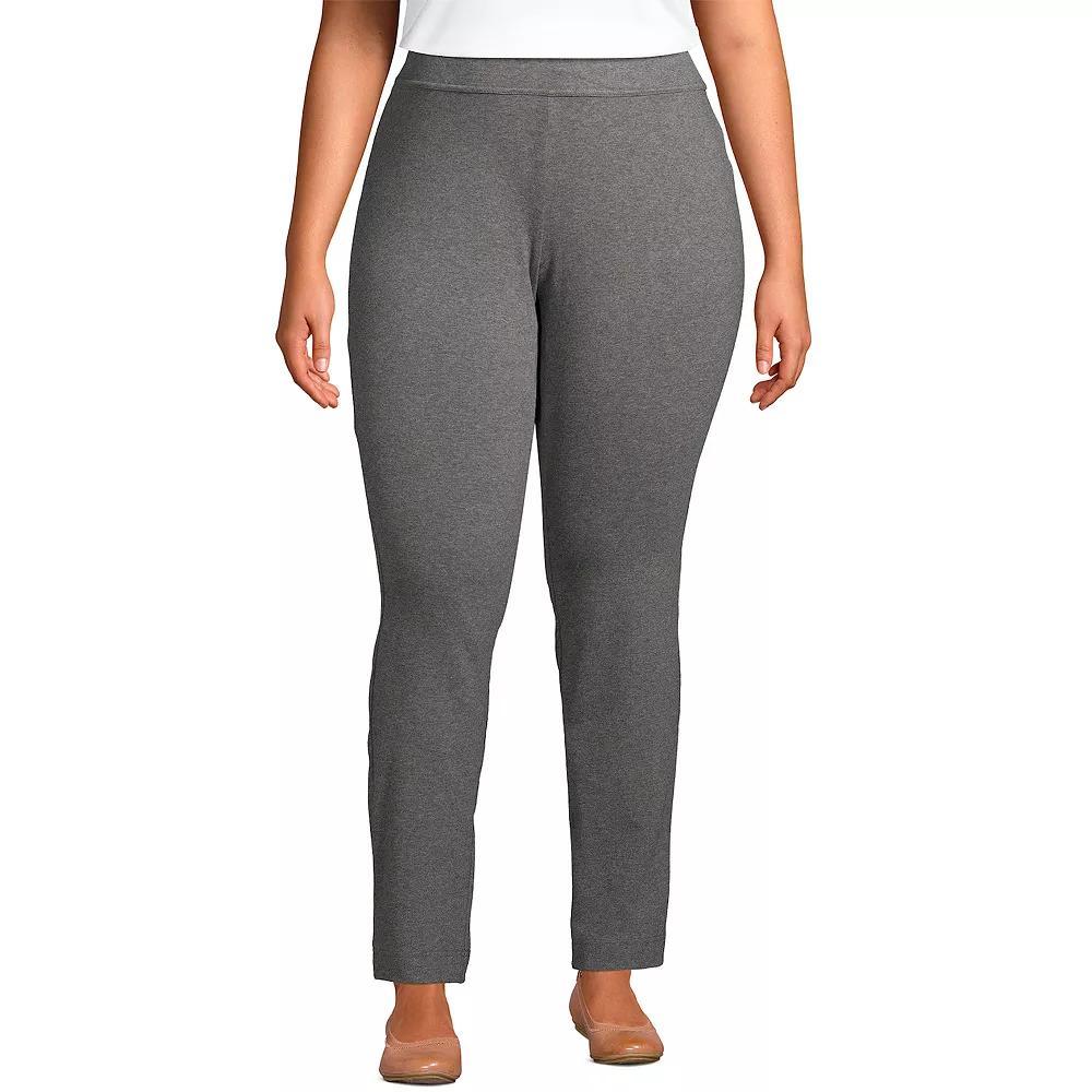 Plus Size Lands' End Starfish Slim Straight Leg Pull-On Pants, Women's, Size: 2XL, Black Product Image