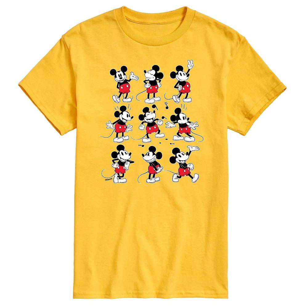 Disney's Mickey Mouse Men's Poses Grid Graphic Tee, Size: XXL, Beige Product Image