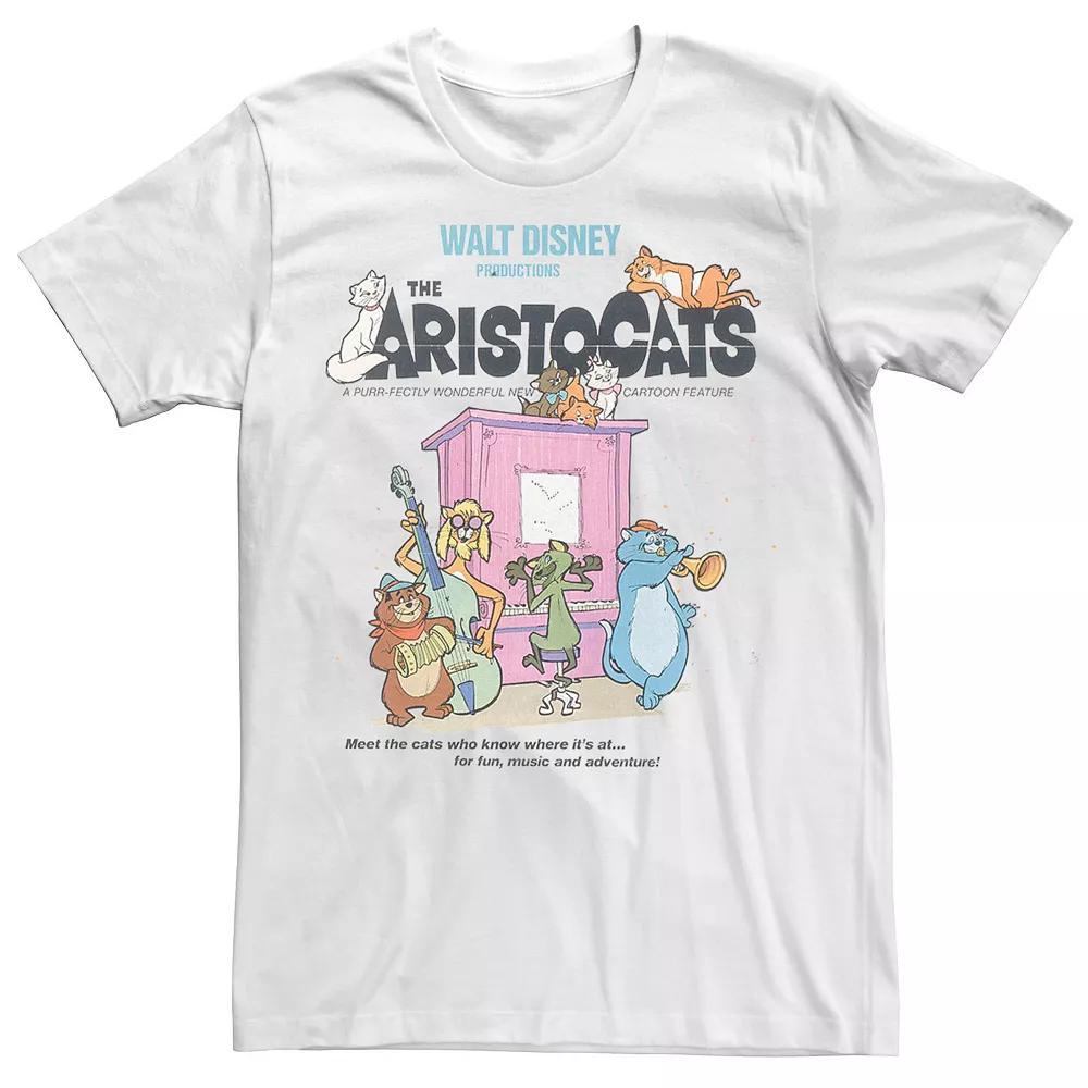 Disney's The Aristocats Group Shot Classic Poster Men's Tee, Size: Medium, White Product Image