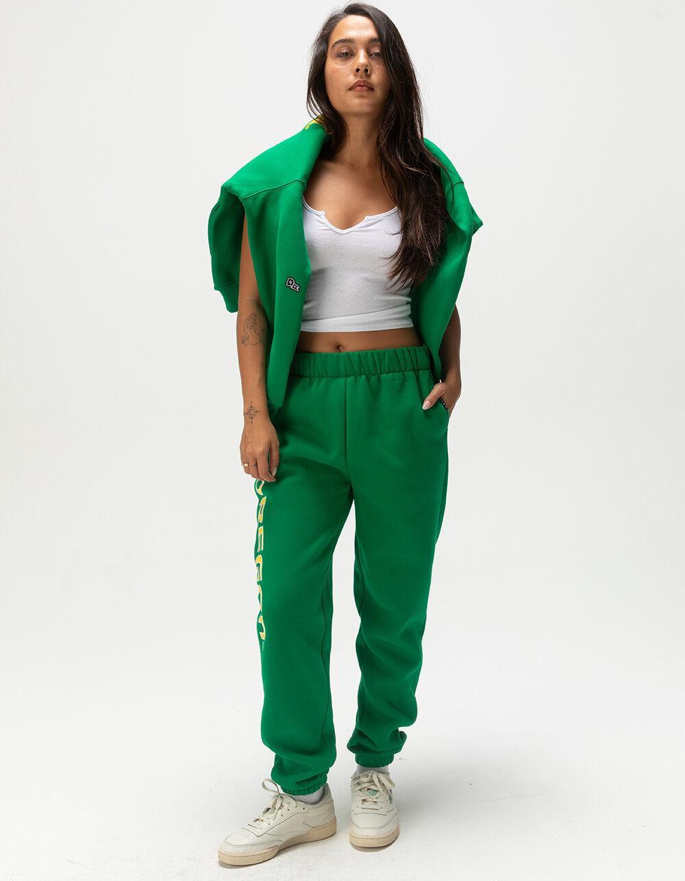 HYPE AND VICE University of Oregon Womens Sweatpants - GREEN Product Image