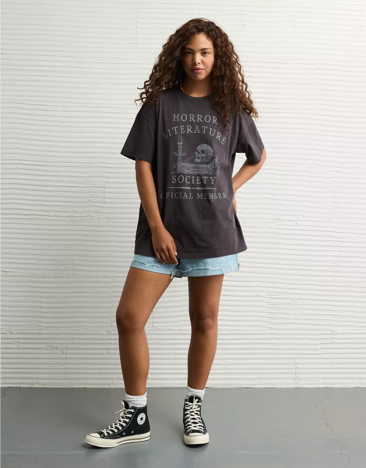AE Oversized Halloween Graphic T-Shirt Product Image