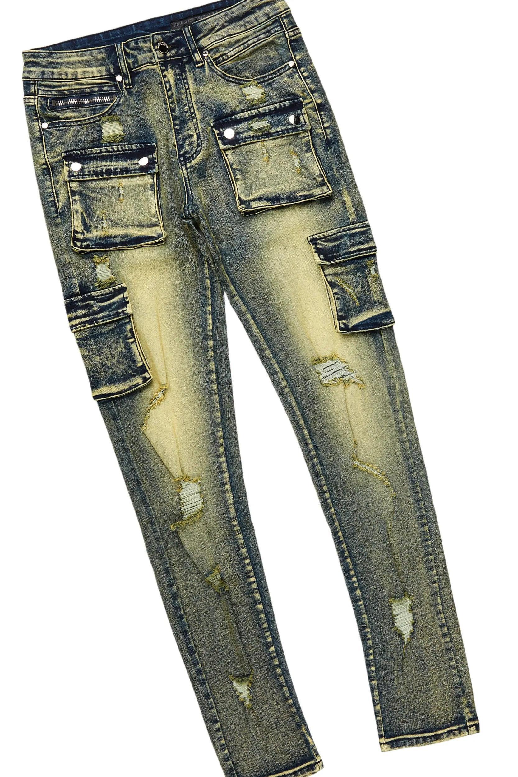 Bubble Sand Hoodie/Stacked Cargo Jean Bundle Male Product Image
