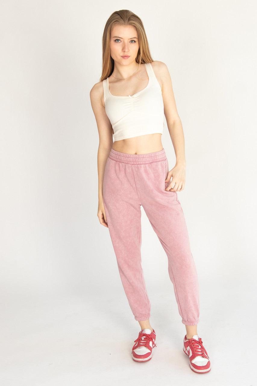 Stone Washed Boyfriend Joggers Product Image