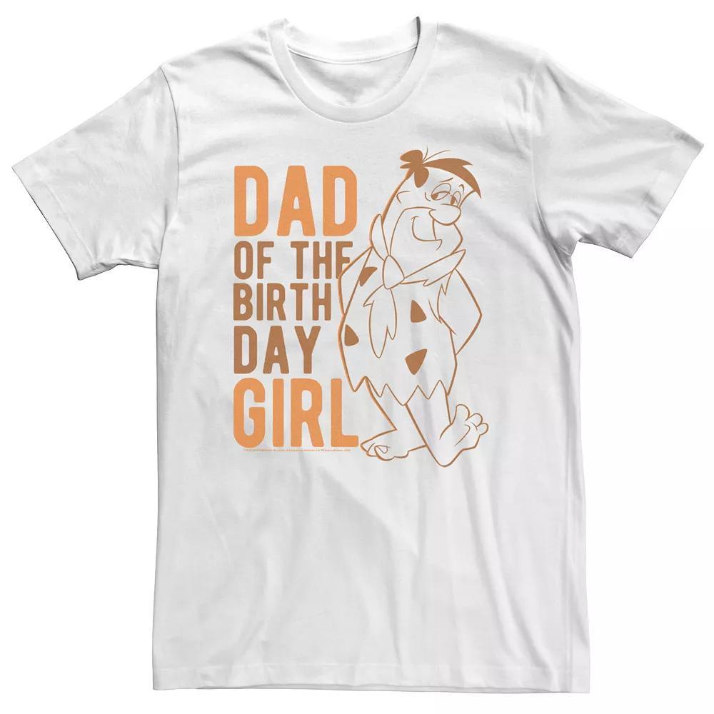 Big & Tall The Flintstones Fred Flintstone Dad Of The Birthday Girl Tee, Men's, Size: 5XL, White Product Image