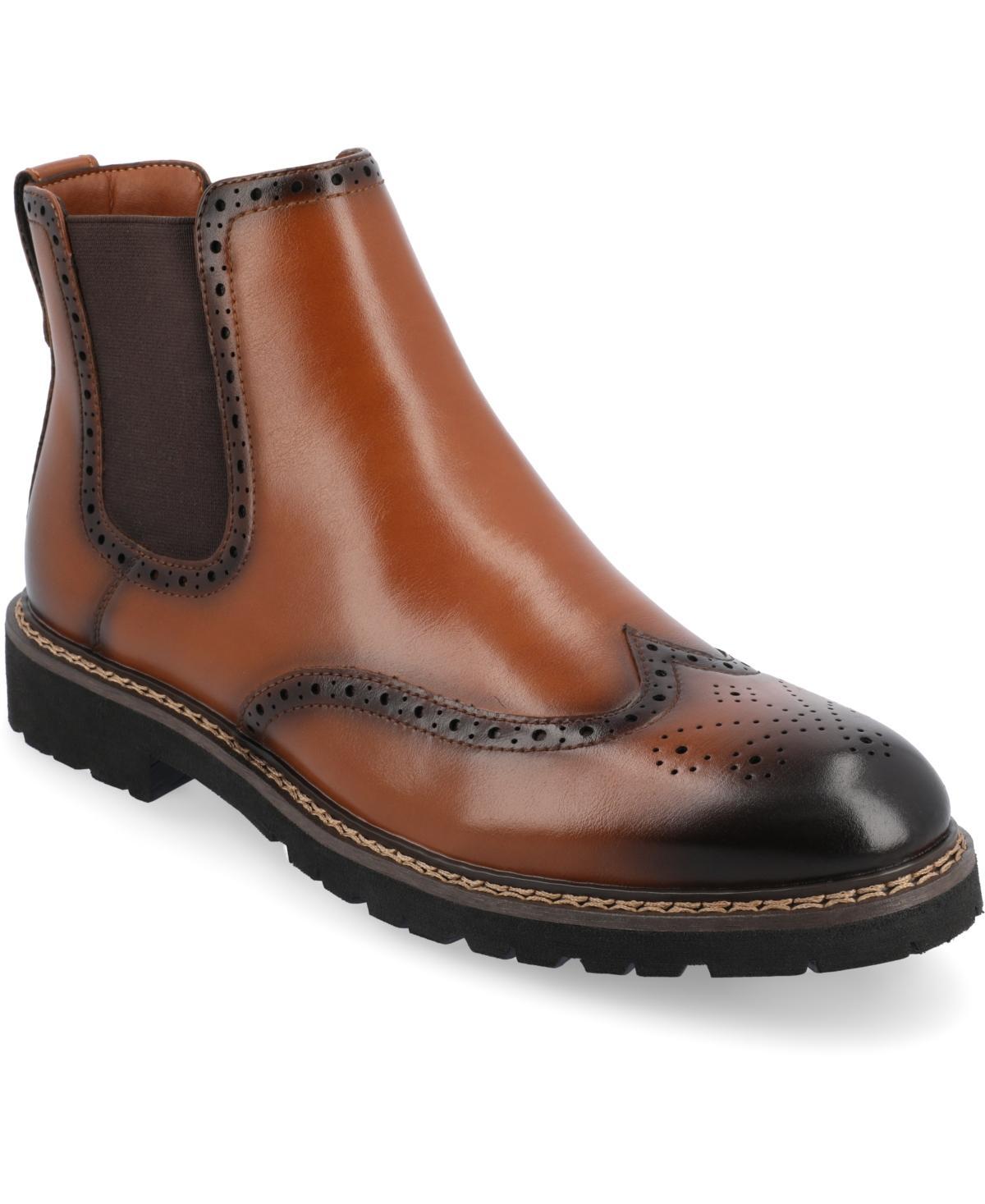 VANCE Hogan Tru Comfort Foam Mens Wingtip Chelsea Boots Red Product Image