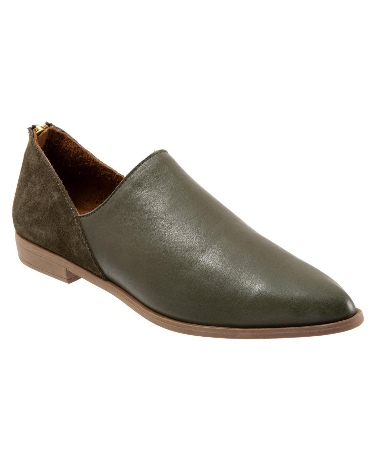 Bueno Beau Leather and Suede Back Zip Loafers Product Image