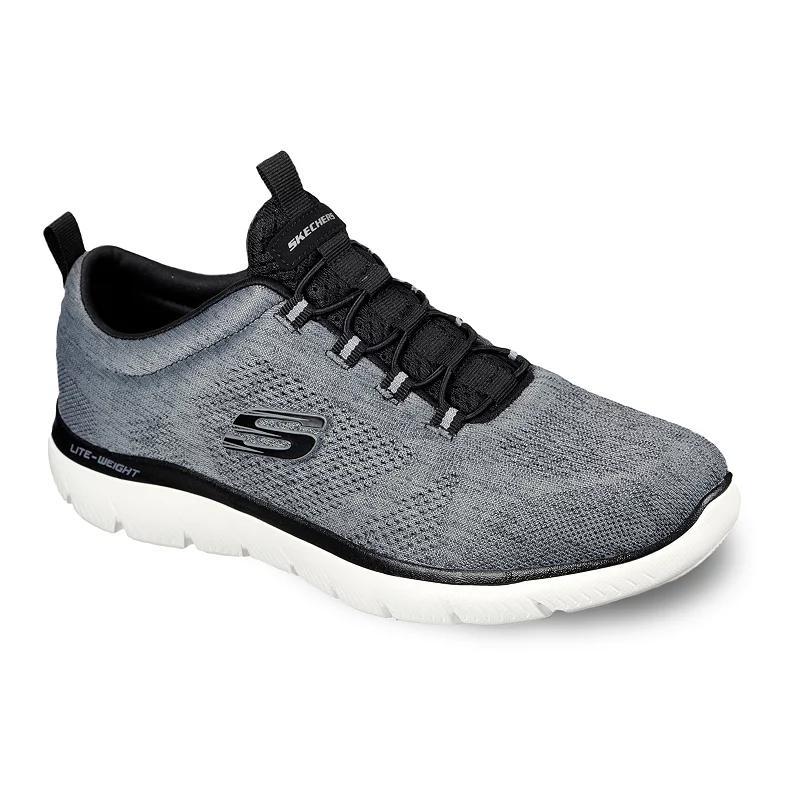 Skechers® Summits Louvin Men's Sneakers, Size: 7, Black White Product Image