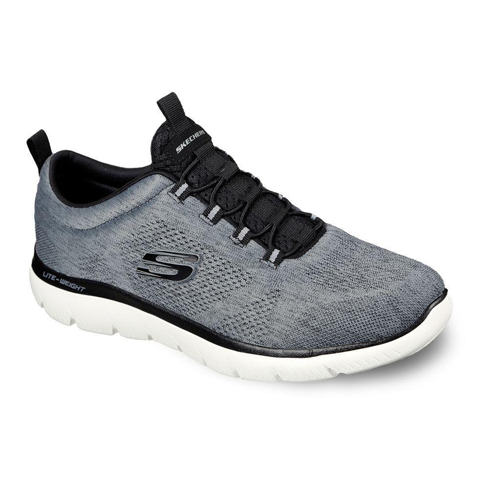 Skechers® Summits Louvin Men's Sneakers, Size: 7, Black White Product Image