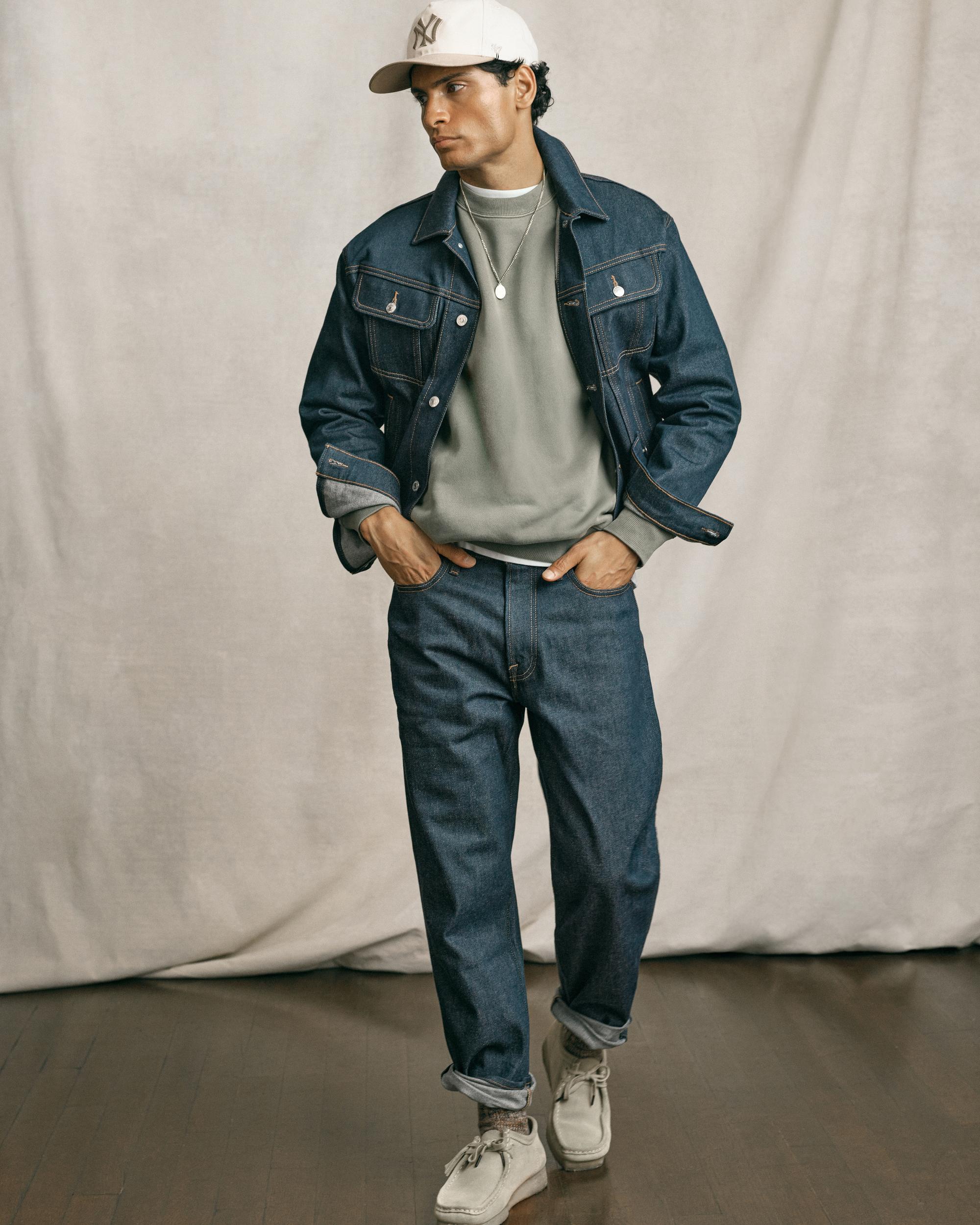 Cropped Denim Trucker Jacket Product Image