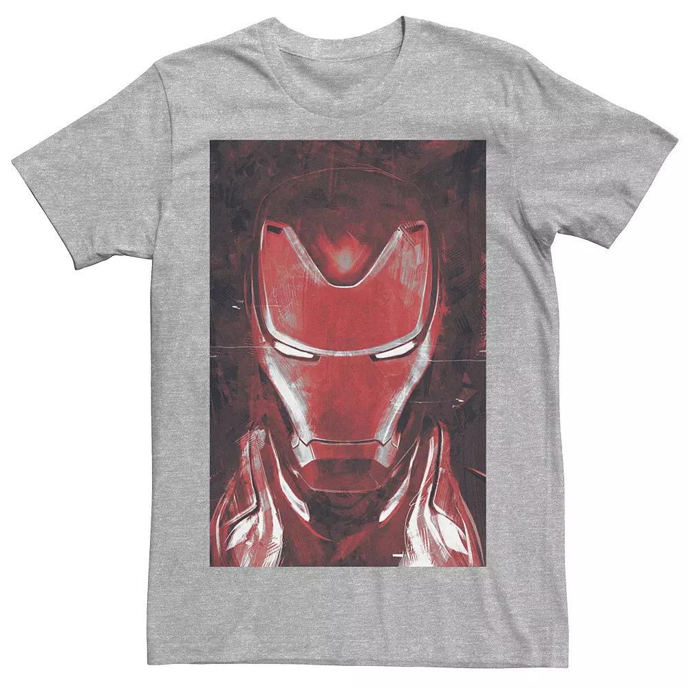 Men's Marvel Avengers Endgame Red Iron Man Portrait Graphic Tee, Size: Medium, Athletic Grey Product Image