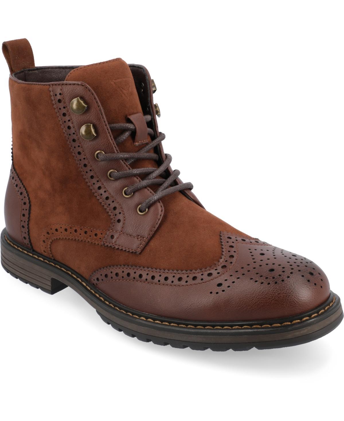 VANCE Virgil Men's Tru Comfort Foam Lace-up Ankle Boots, Size: 9, Brown Product Image