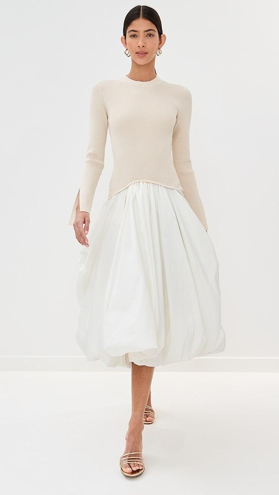 SIMKHAI Kenlie Mock Neck Midi Dress | Shopbop Product Image