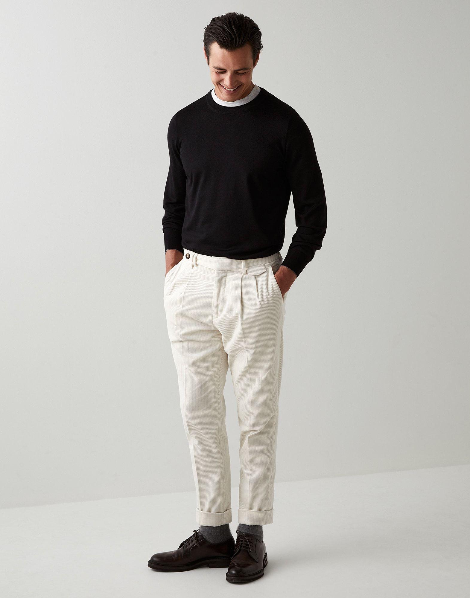 BRUNELLO CUCINELLI Crew Neck Jumper In Black Product Image