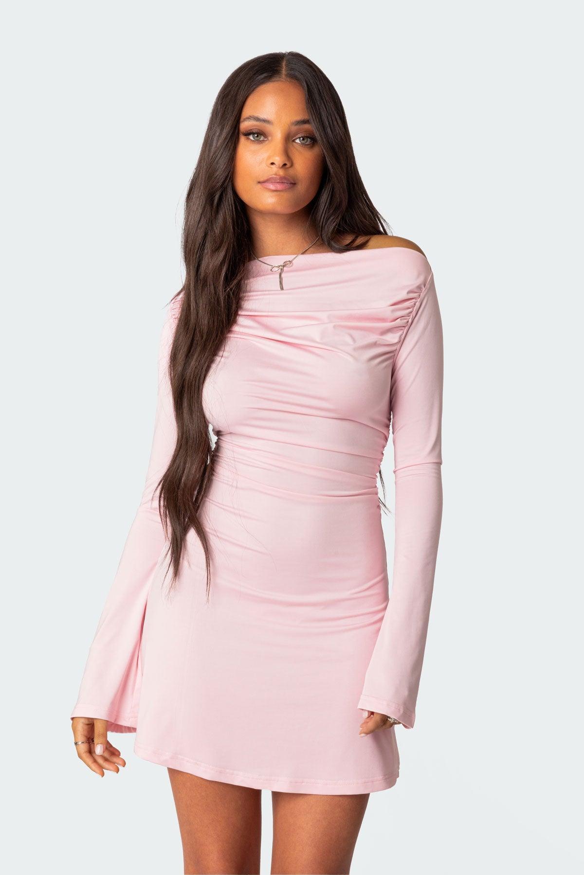 Leena Gathered Mini Dress Product Image